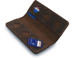 MegaGear SD Card Holder, Leather, Cinnamon