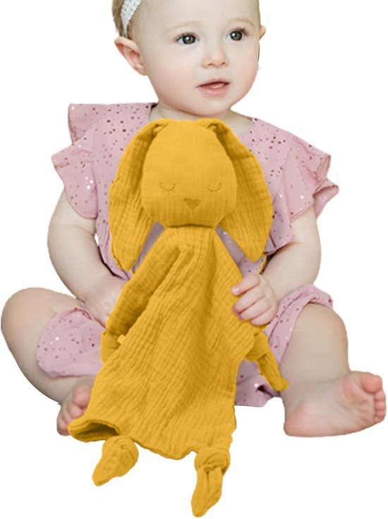 Generico Veiligheidsdeken voor jongens en meisjes, veiligheidsdeken voor kleine kinderen, veilige en veilige pluche dierendeken konijnen als cadeau, rustgevende handdoek — afbeelding 3