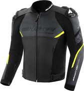 SHIMA Bandit 2.0 Perforated Zwart Geel Leren Motorjas - Maat 58 - Jas