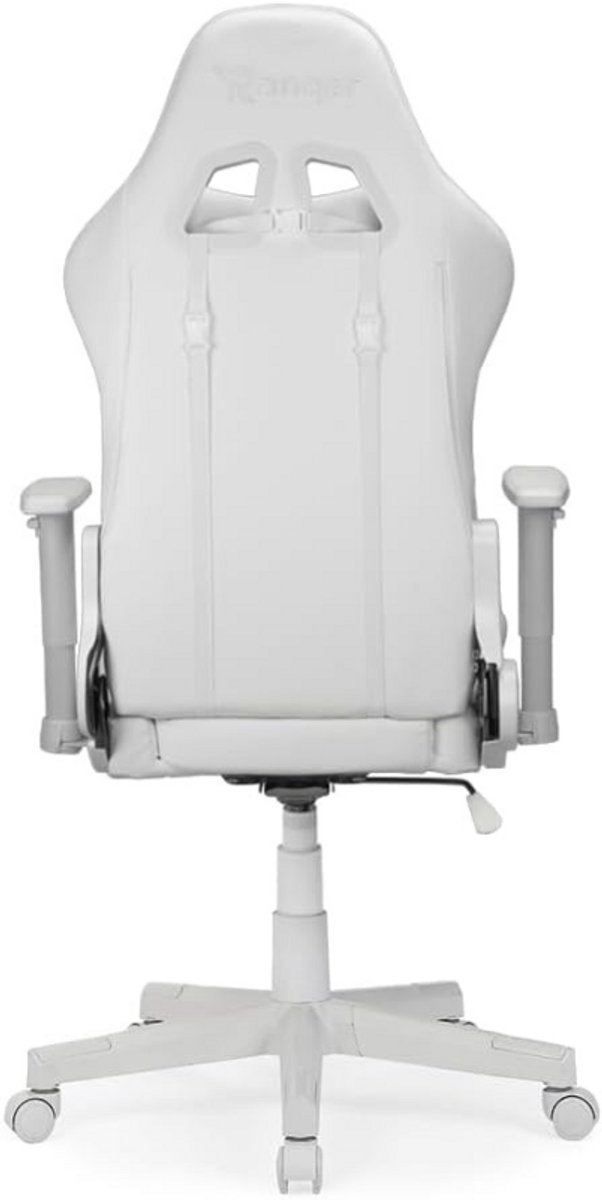 Ergonomische Gaming Stoel 360 Graden Draaibaar Verstelbare Armleuningen Rugleuning En Kussens Stevig Metalen Onderstel Comfortabele Bureau En Game Stoel Wit