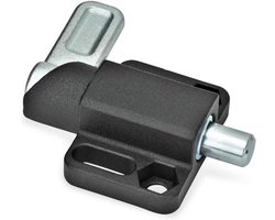 Veergrendel staal - Vergrendelpen bout - Staalbouw bevestiging - Vergrendeling met curve - Bout 10mm - Zwart