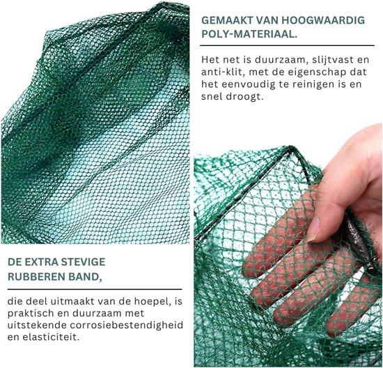 HEZIVO® Schepnet Vissen - Visnet Telescopisch - Landingsnet Opvouwbaar - Uitschuifbaar 1,5m van Merkloos — afbeelding 4