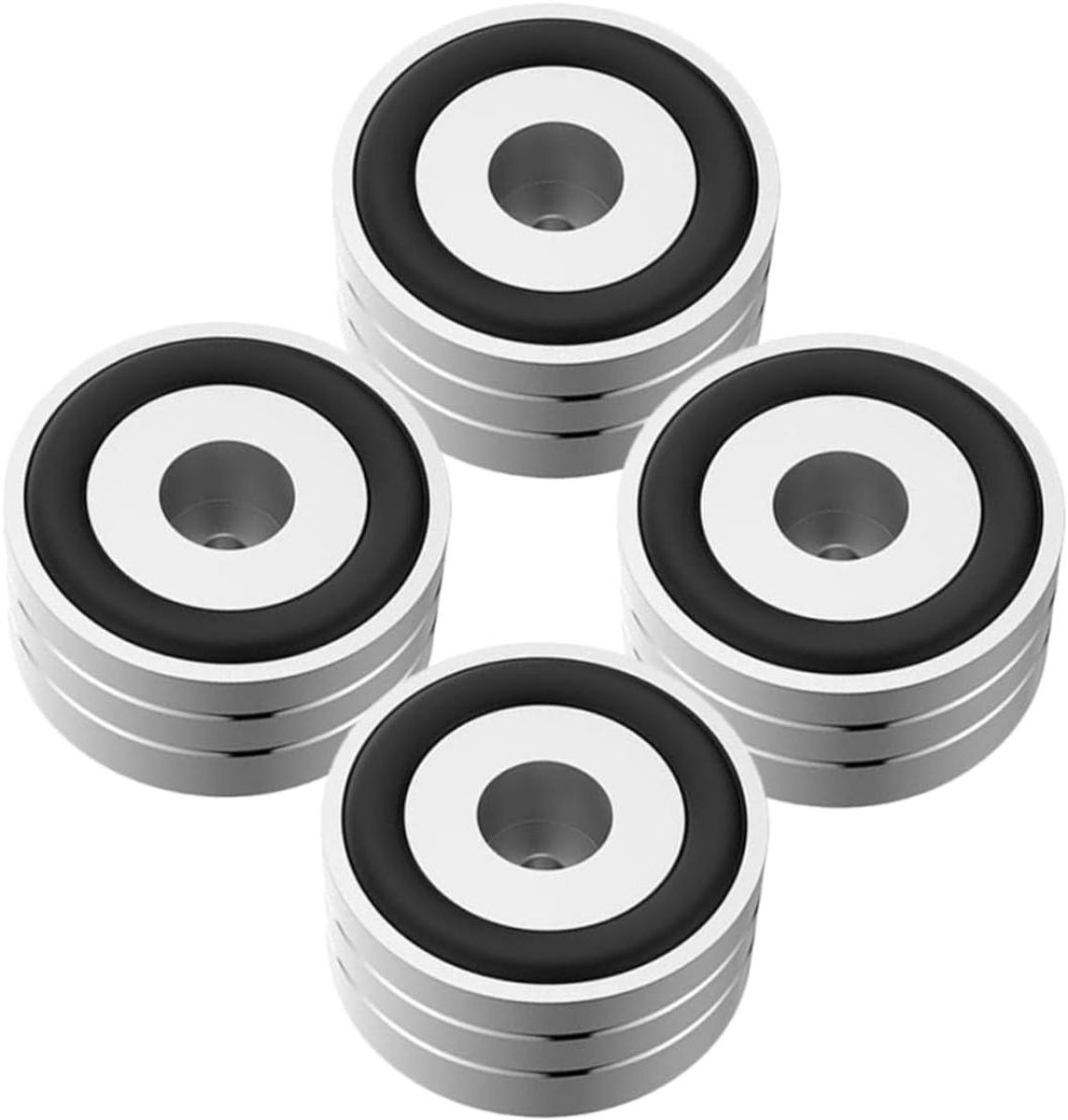 Luidspreker Voetjes - Isolatie Pads - Trillingen Dempen - Antislip Ontwerp - 4 Stuks - Zilver