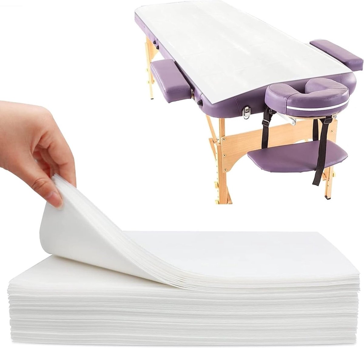 Set van 20 Wegwerpmassage Stoelkussens, Zachte en Huidvriendelijke Massagehanddoeken voor Spa, Salon en Tattoo Studio, Ideaal voor Schoonheidssalons en Hotels, 80 x