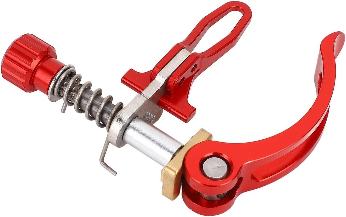 Zadelpenklem Vouwfiets - Zadelpenbinder - Veilig Fietsen - Roestvrij Staal - 318 Mm - Rood