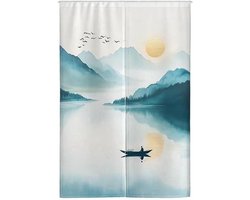Japanse Deur GORDijn - Noren Gordijn Keukenlinnen - Ruimtes Scheiden - Dikke Stof Look - 75x150cm - Niet gespecificeerd