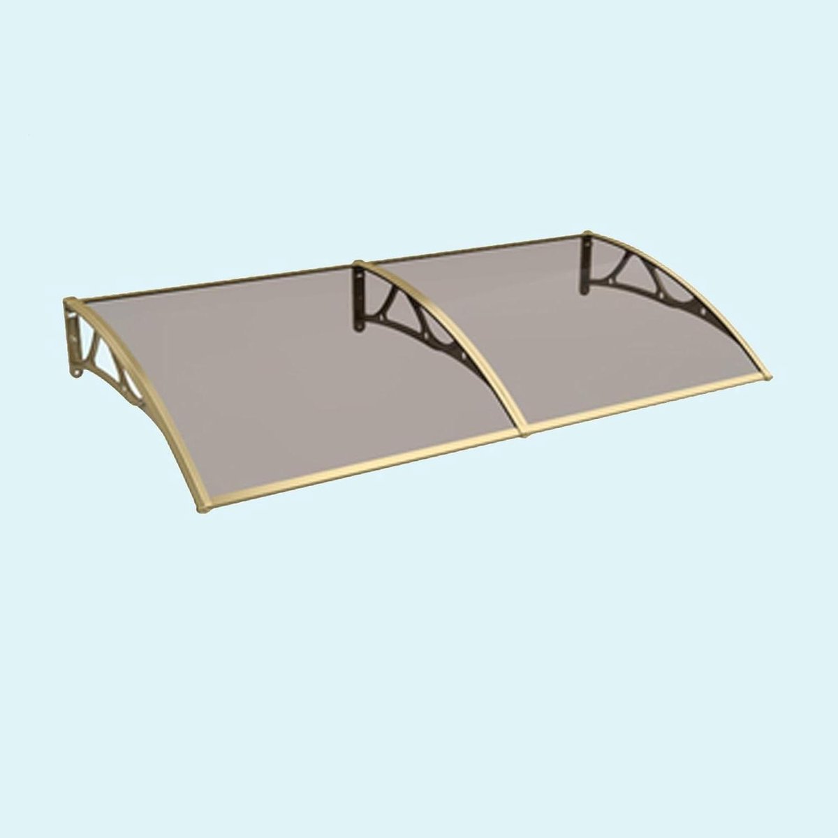 Deur Overkapping - Buitenluifel Huis - Regen Beschermen - Elegant Modern Design - 60x120cm - Geel