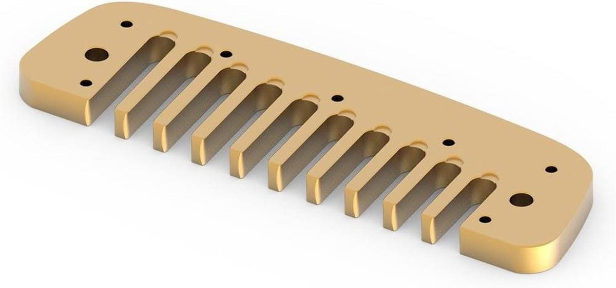 Mondharmonica Kam - Harmonica Onderdeel - Muziek Maken - Luchtdichte Harp - 8 x 5 x 1 cm - Goud