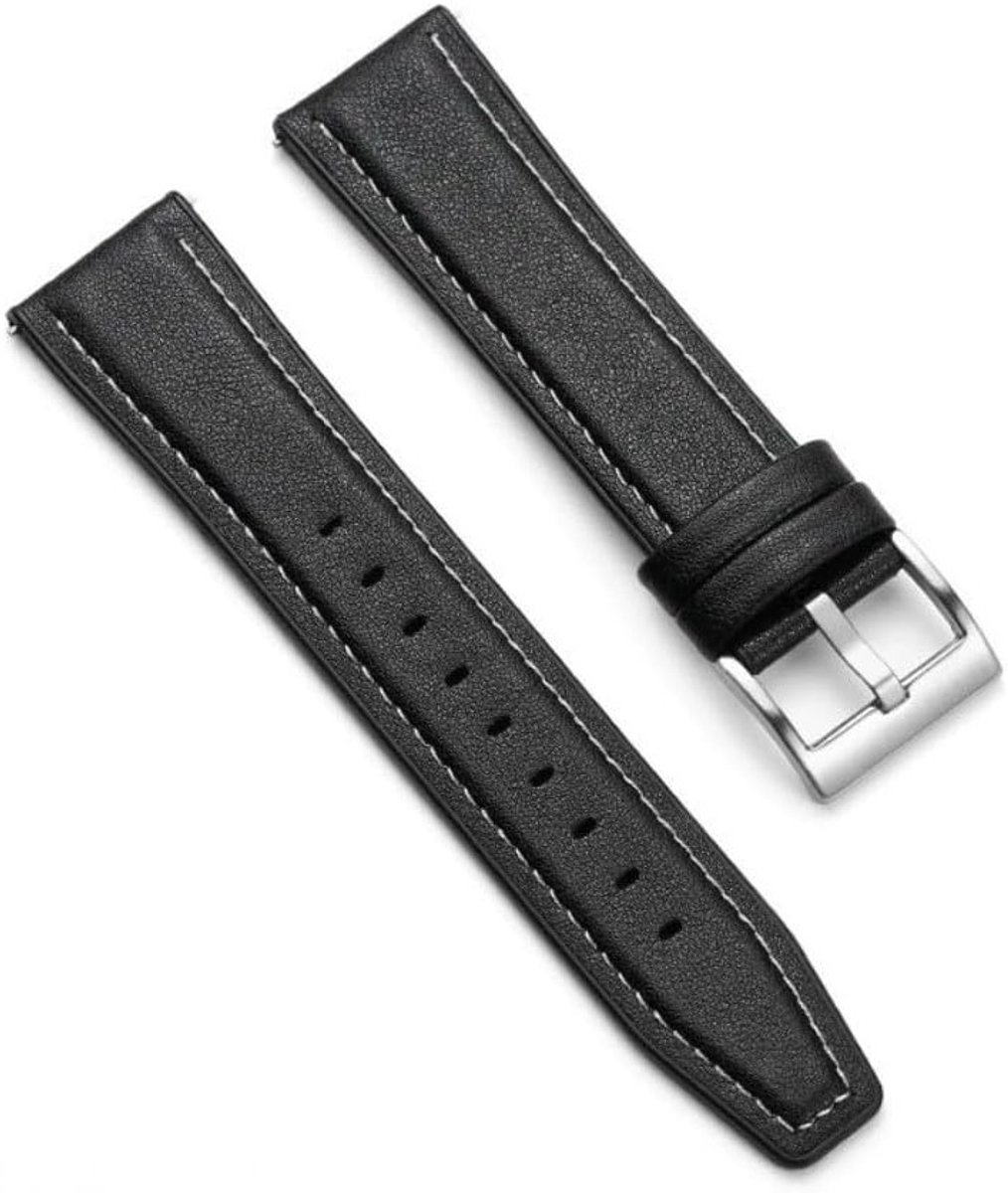 Leren Horlogeband van 20mm voor Garmin Venu 2 Plus/SQ/SQ2 Music/Vivomove HR en D2 Air X10 - Comfortabele en Stijlvolle Vervangband voor Mannen en Vrouwen