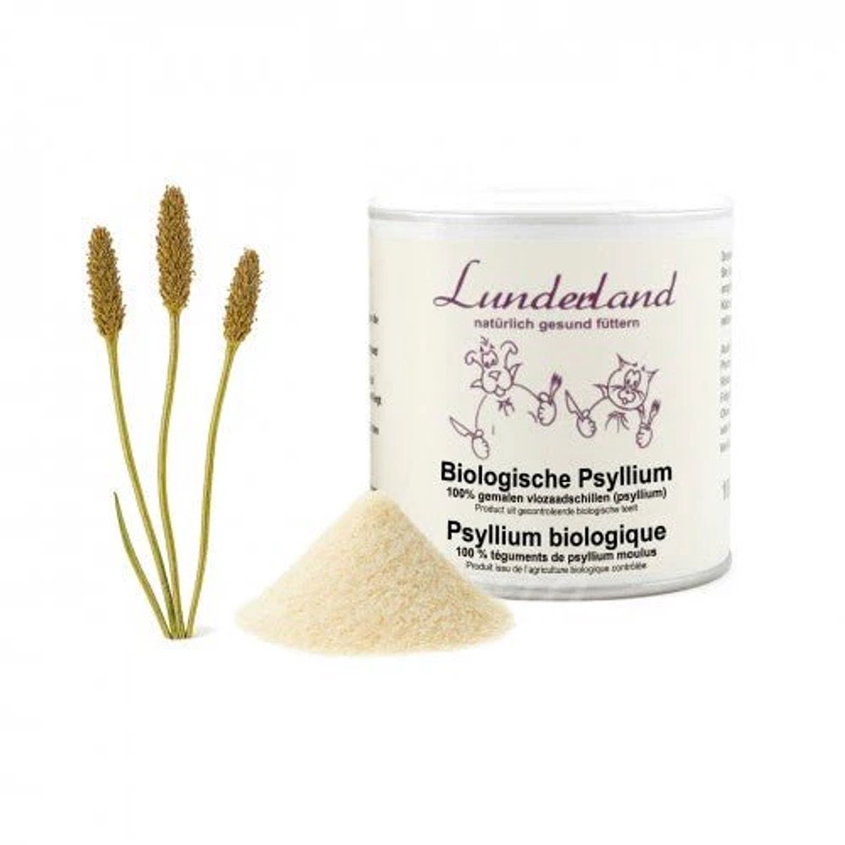 Lunderland Bio Psyllium voor honden - 150gr - natuurlijke vezelboost voor een gezonde spijsvertering