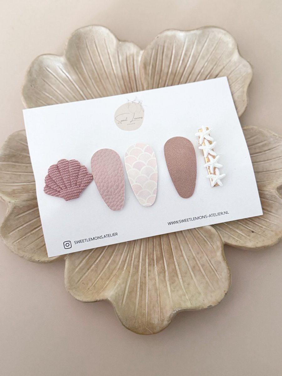 Antislip Setje - Seashell Pink - Antislip Haarspeldje - Haarspeldjes voor Baby & Newborn - Schelp - Haaraccessoires voor Meisjes & Kinderen - Kraamcadeau