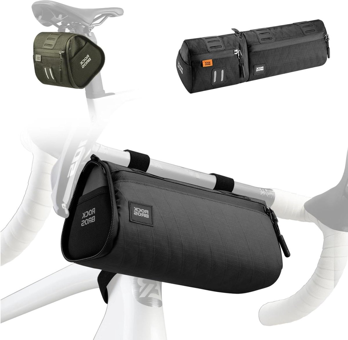 Fietstas 4-in-1 - Afneembare tassen - Fietsen en reizen - Waterafstotend robuust - 2 Liter - Zwart