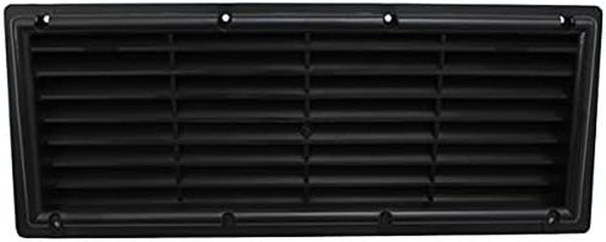 Ventilatierooster Koelkast - Kunststof Rooster - Ventilatie Camper - Waterafstotend Ontwerp - 374 x 148 mm - Zwart