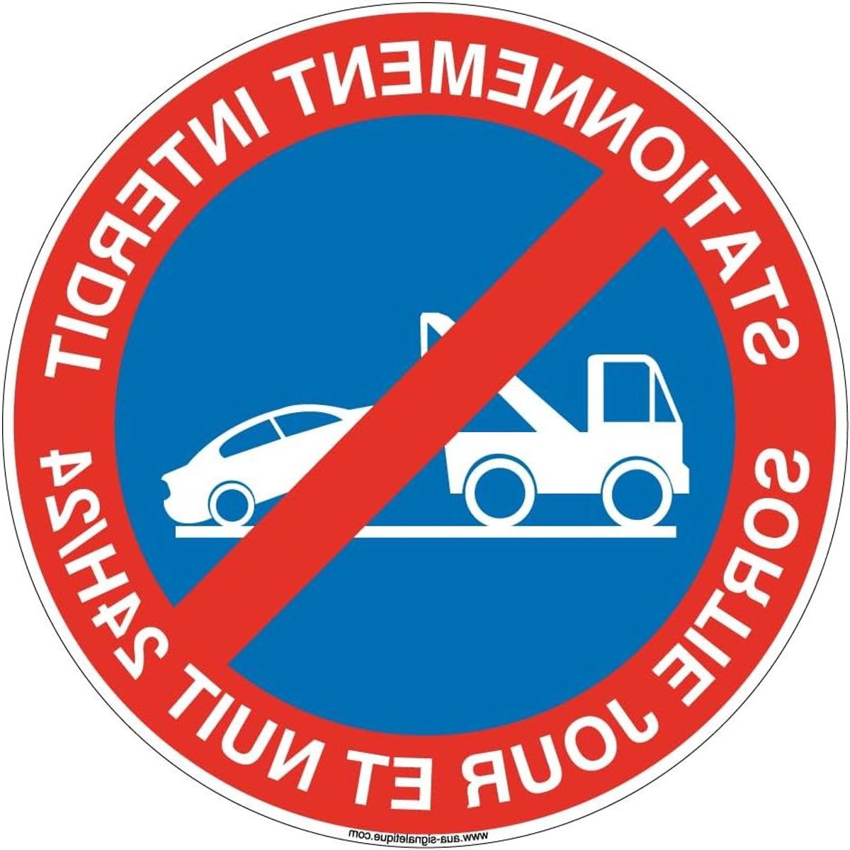 Parkeerverbod Bord - Verkeersbord Verboden - Toegang Regelen - Duurzaam Materiaal - Ø 330 mm - Rood