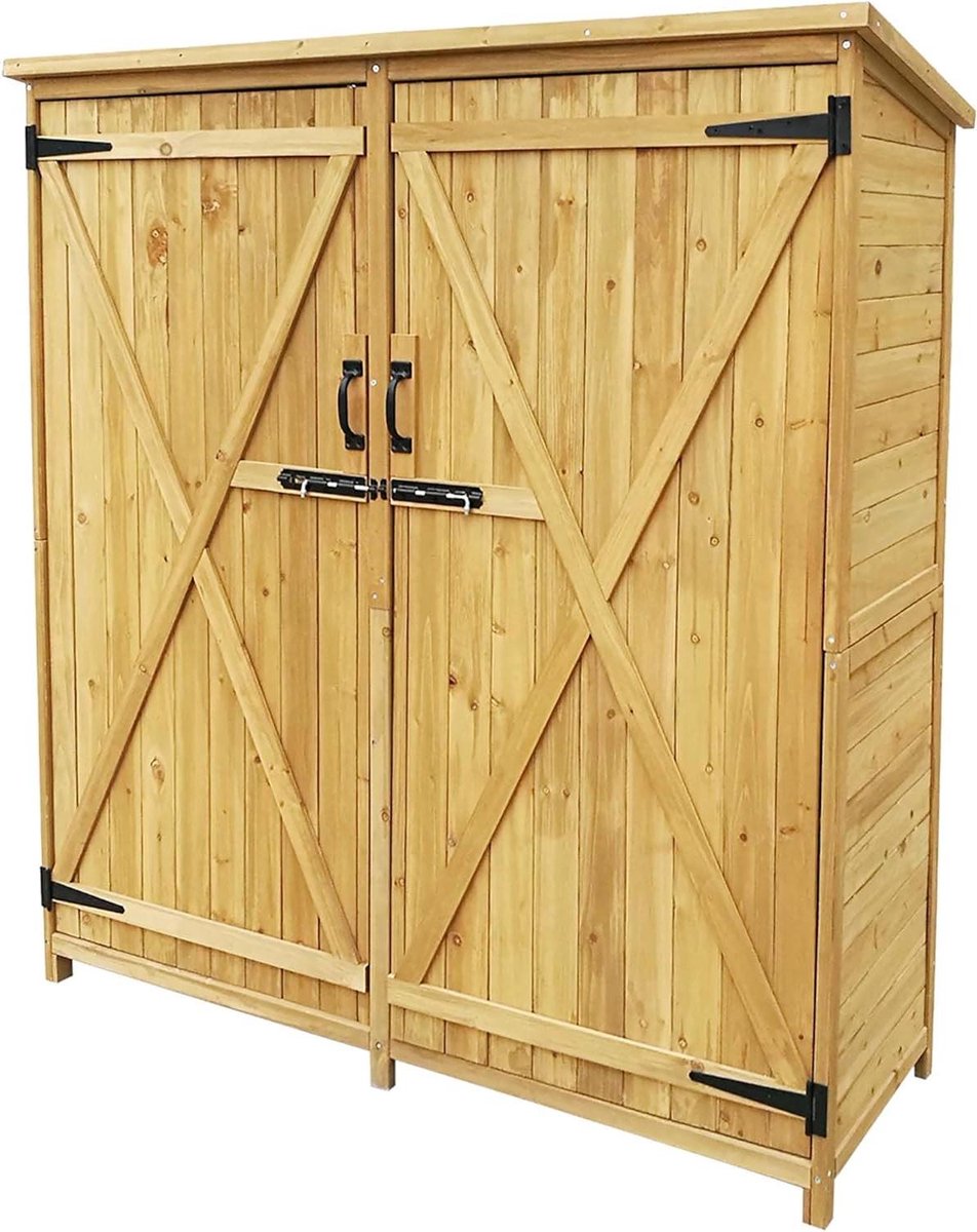 Tuinhuis opbergkast - Gereedschapshuis - Tuin opruimen - Bitumen dakafdichting - 135x50x15