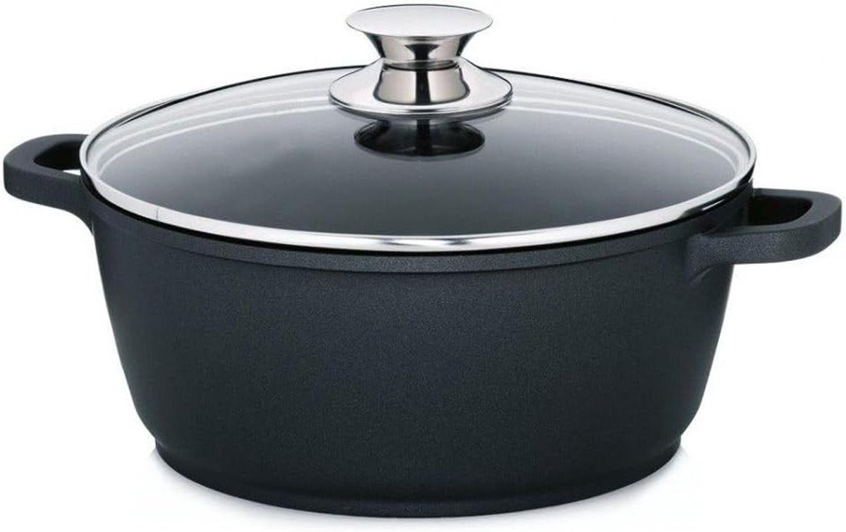 Braadpan - Kookpan - Maaltijden Bereiden - Keramische Coating - 3.4 Liter - Zwart