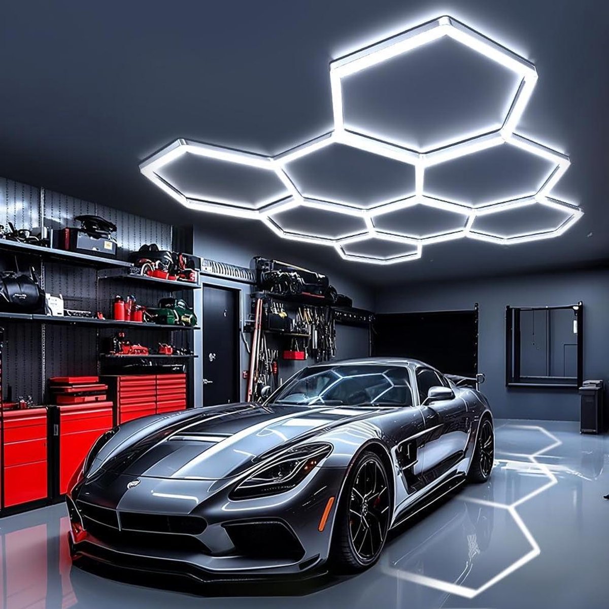 LED Garage Lamp - Werkplaats Verlichting - Hobby Ruimte - Vlokvrije Verlichting - 8 HEX - Wit