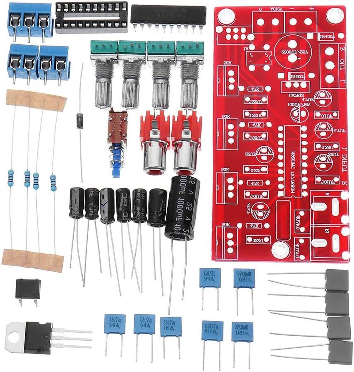 Hifi Versterker Voorversterker - Volume Control Board - Muziek Luisteren - Luxe Tone Board - 90x45mm - Groen