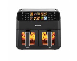 Novari - Heteluchtfriteuse - Airfryer - Friteuse - Frituurpan - Inhoud 9L - 10 automatische kookprogramma’s - LED-touchdisplay