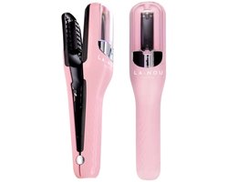 La Nou® Split Ender 4 – Split Ends Trimmer voor Gespleten Haarpunten – Behoudt je Lengte – Titanium Mesjes – Draadloos & Oplaadbaar – Incl. 5 Accessoires – Split Remover voor Dames – Roze