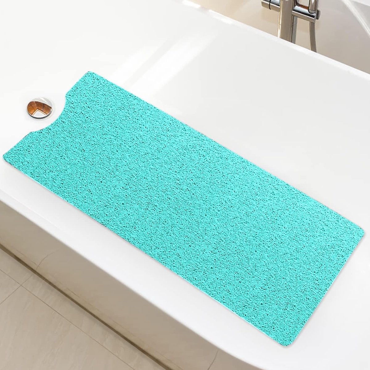 Antislip Badmat van Rubber 100 x 40 cm, Extra Zacht en Schimmelbestendig, Wasbaar voor Bad