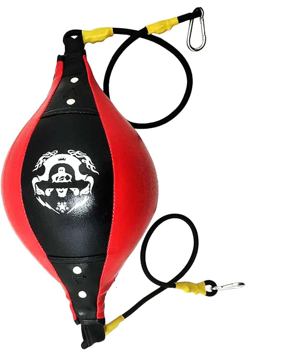 Speed Bag - Boxbal - Bokstraining Verbeteren - Duurzame Constructie - 38 x 18 cm - Zwart Rood