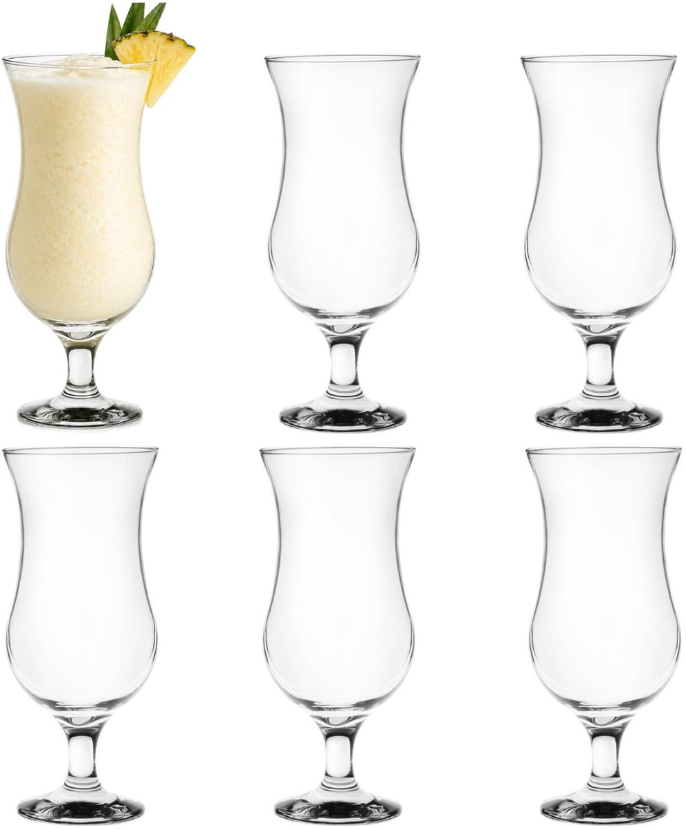 Bormioli Rocco Cocktail glazen - 6x stuks - 400 ml - glas - pina colada glazen