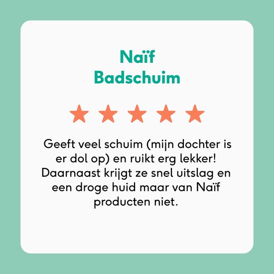 Naïf - Badschuim - Baby & Kids - Babyverzorging - Verzachtend & Reinigend - Natuurlijke Ingrediënten - 500ml