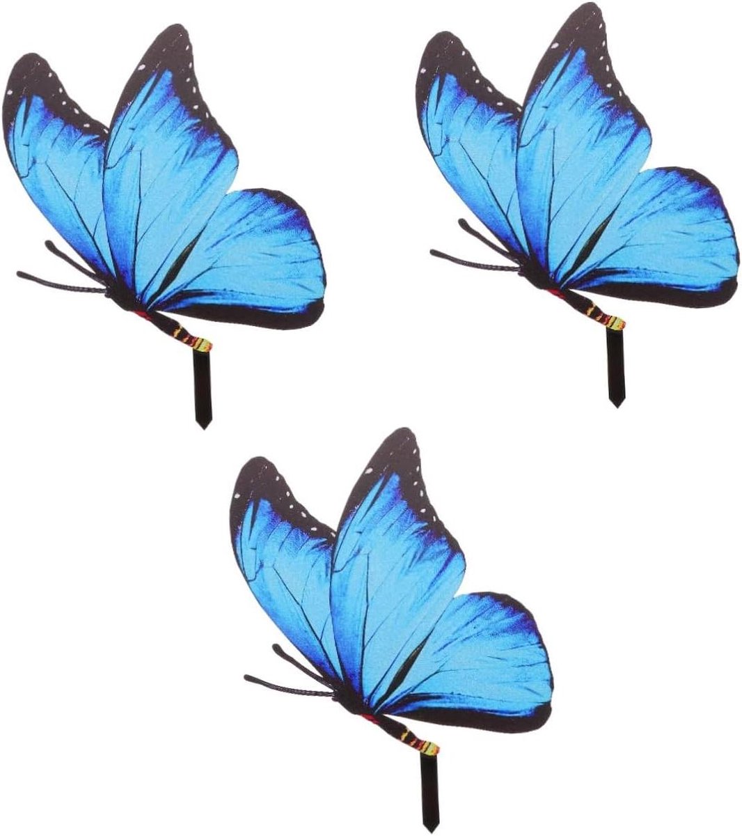 Vlinder decoratie - Tuinornamenten - Tuin versieren - Acryl materiaal - 25x14.49cm - Blauw