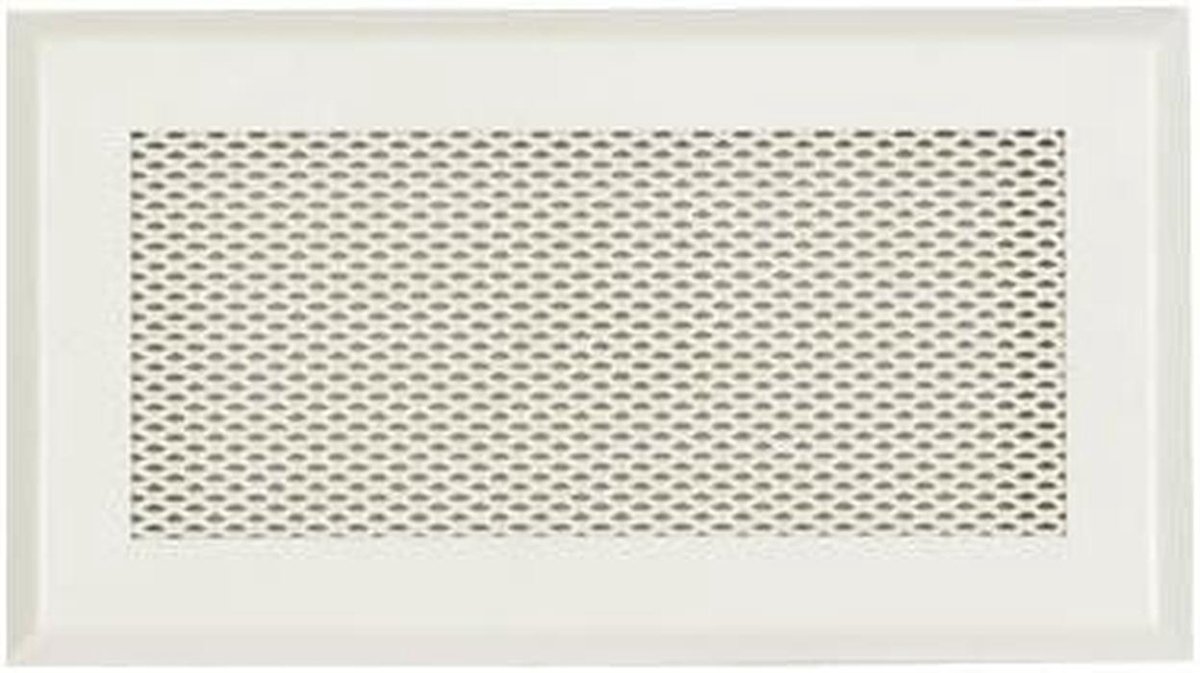 Ventilatie Rooster - Rooster Decoratie - Luchtstroom Regelen - Met Frame - 10x20 cm - Wit