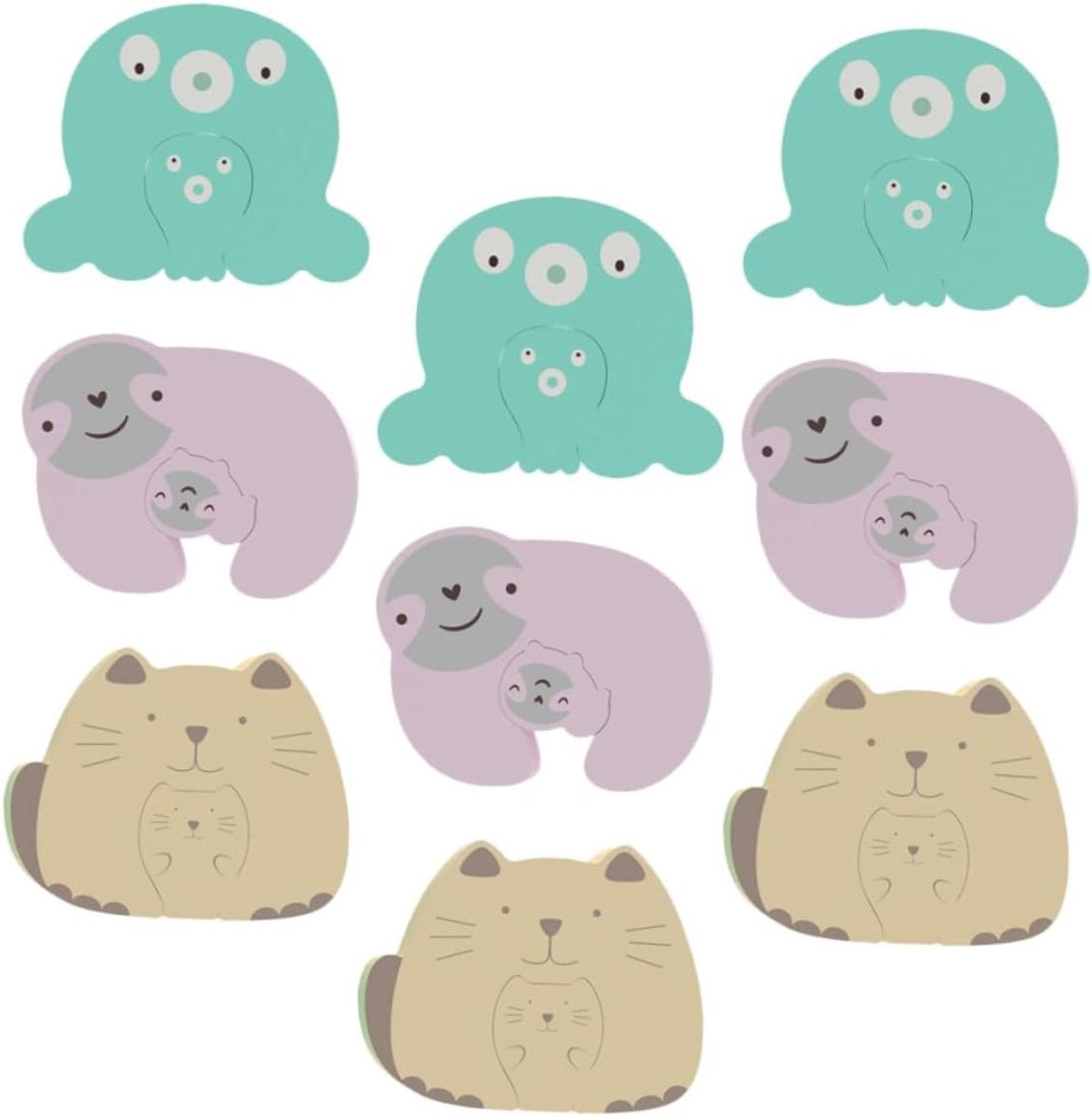 ORFOFE Deurstopper 9 Stuks Voor Jongens En Meisjes Vingerbeschermer Knijpbeveiliging Cartoon Dierenontwerp Eva-materiaal