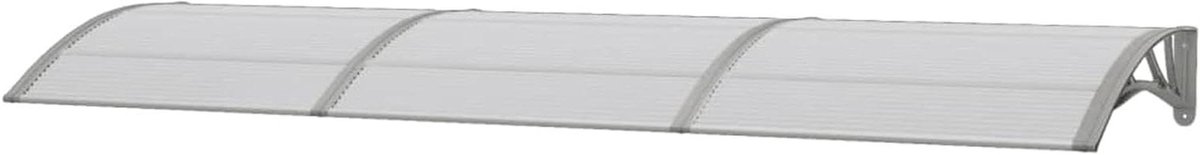 Deur Luifel - Buitenluifel Overkapping - Bescherming tegen Weer - Robuust Frame - 300 x 80 cm - Grijs Transparant