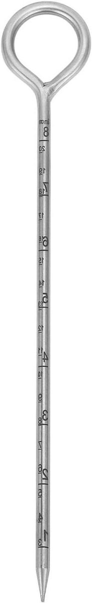 Bodemsonde RVS - Bodemtester Tuin - Planten Verzorging - Eenvoudig Monster Nemen - 25 cm - Zilverkleurig