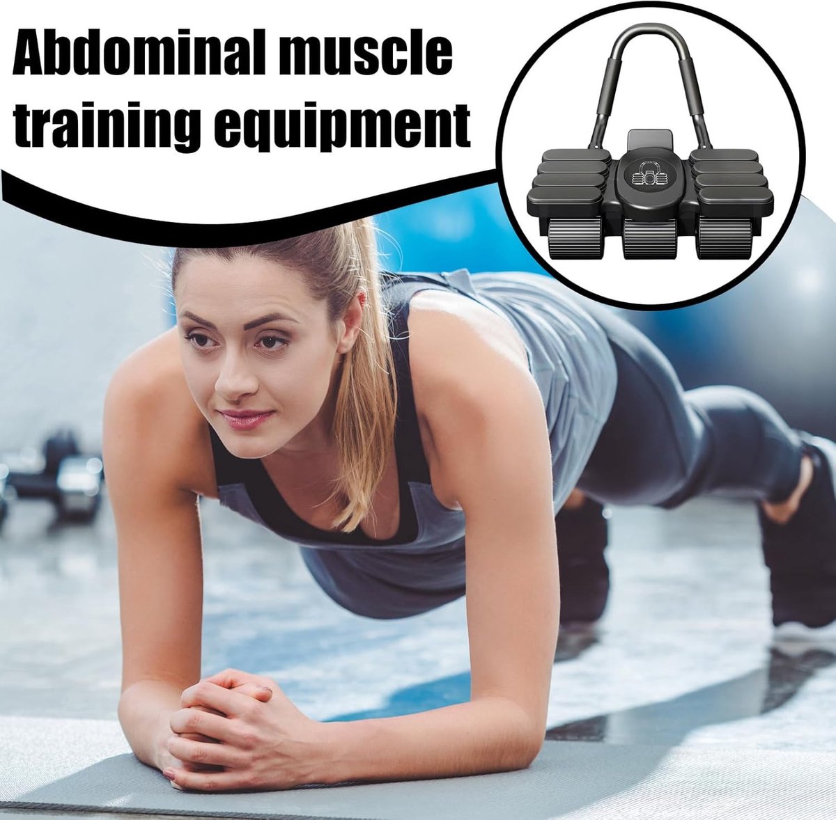 Buikspierwiel - Core Trainer - Krachttraining Thuis - Automatische Rebound - 39x20x11 cm - Zwart