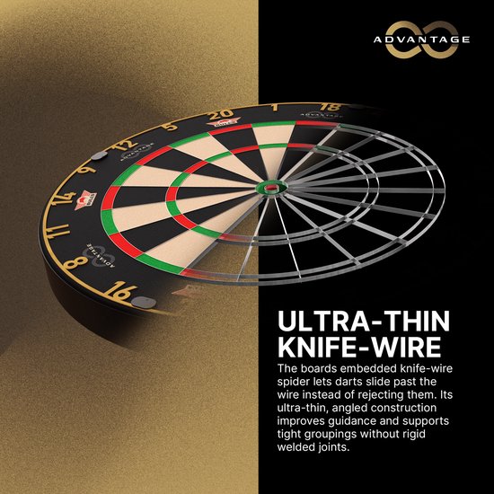 Bull’s Advantage 8 Dartboard - Professioneel Dartbord - 360° Draaibaar - NDB Goedgekeurd - Wedstrijdkwaliteit van Merkloos — afbeelding 3