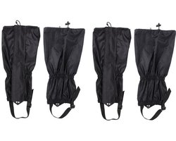 Beenmouwen - 2 Paar - Gamaschen - Polyester - Verstelbare - Klittenband - Waterdichte - Zand en insectenpreventie - Beenkappen - Wandel gaiters - Schoenovertrek - Wandelschoenen accessoires - Geschikt voor buitensporten - 40cm - Zwart
