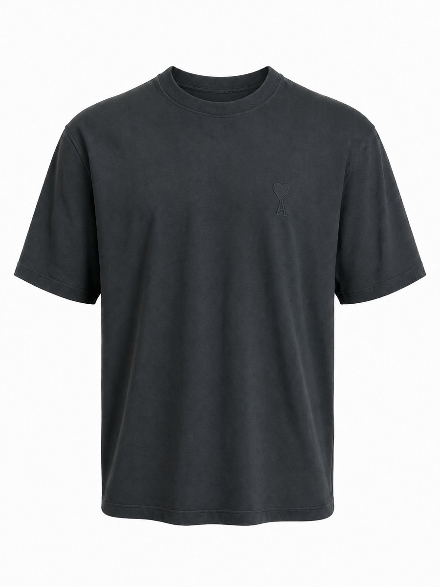 Ami Paris - T-Shirt - Anthracite (oversized model) - XL