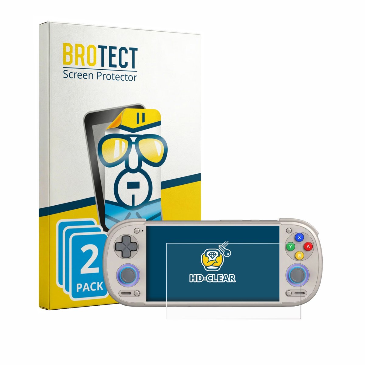 BROTECT - Screenprotector voor Retroid Pocket 6 - Folie Beschermfolie transparant 2 Stuks