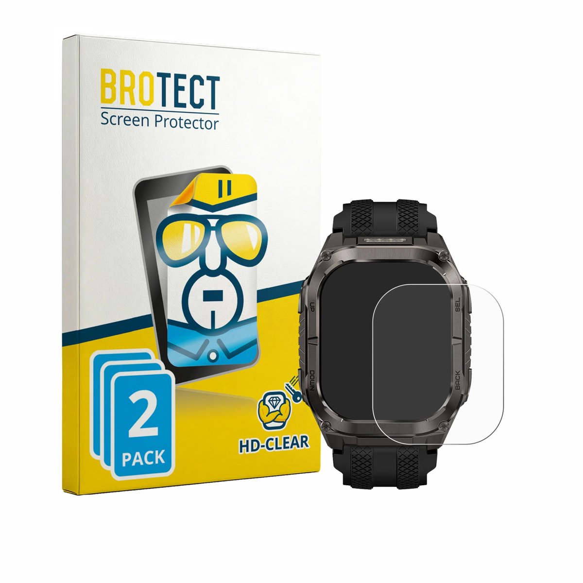 BROTECT - Screenprotector voor Kospet Tank M4C - Folie Beschermfolie transparant 2 Stuks