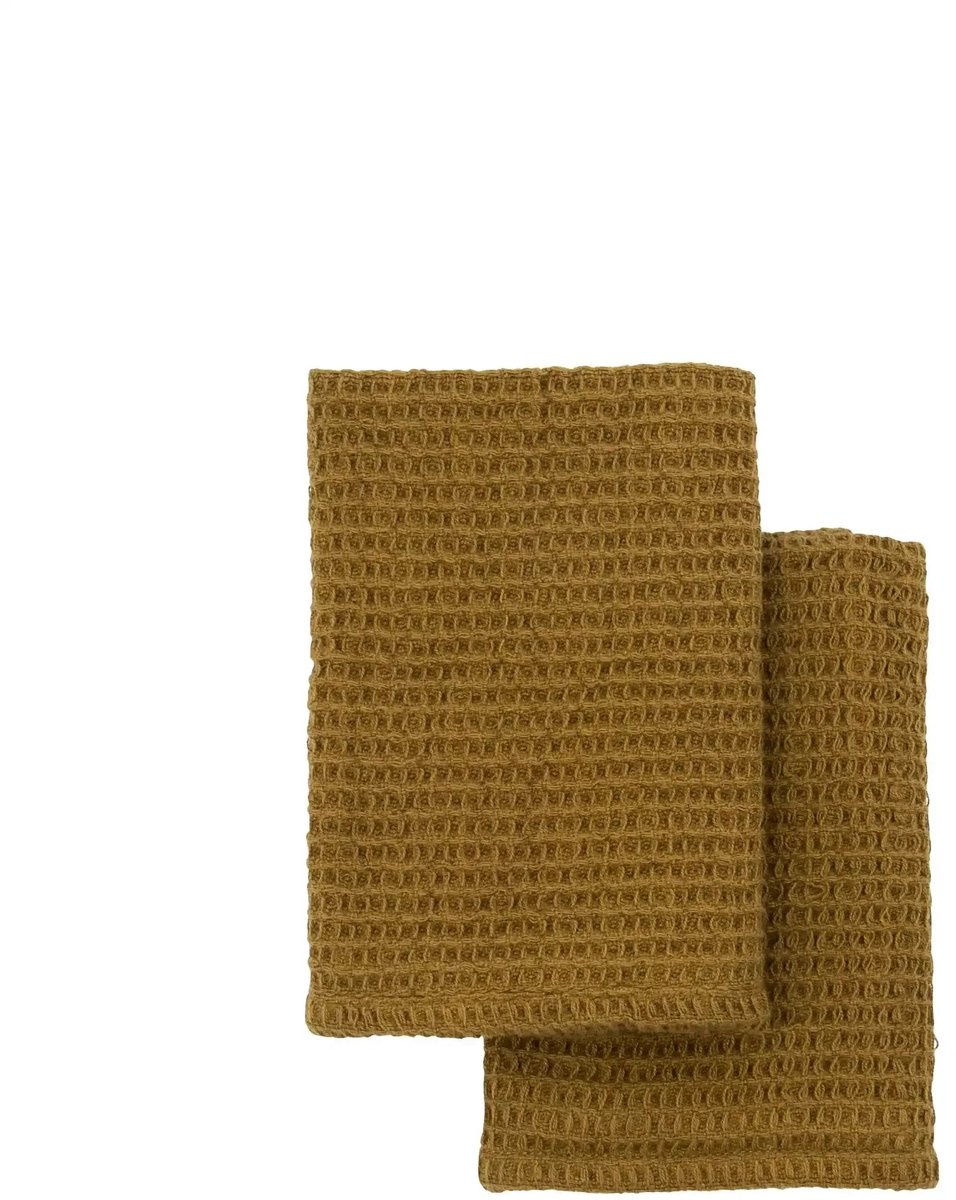 Vaatdoek Dark Olive 30x30 cm - 2 stuks