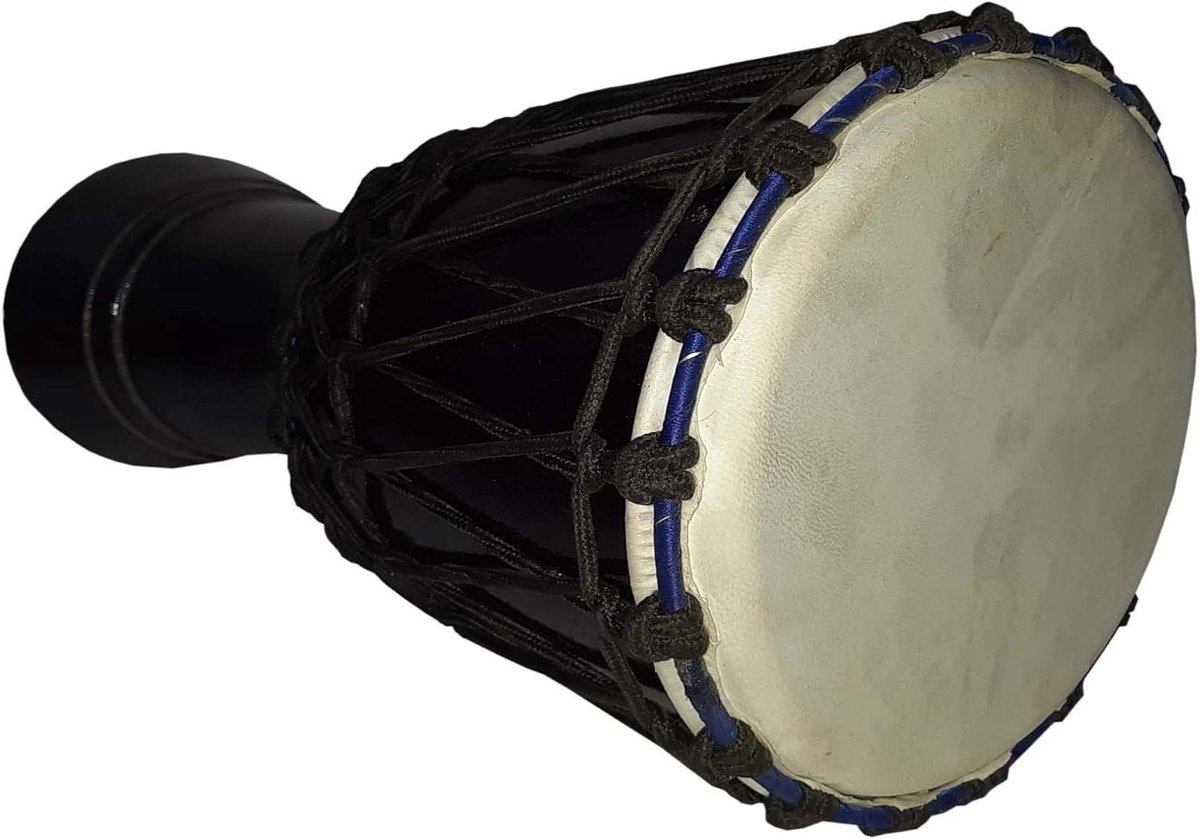 Tuned Djembe - Percussie Handtrommel - Muziek Maken - Houten Constructie - 8 Inch Hoofd - Zwart