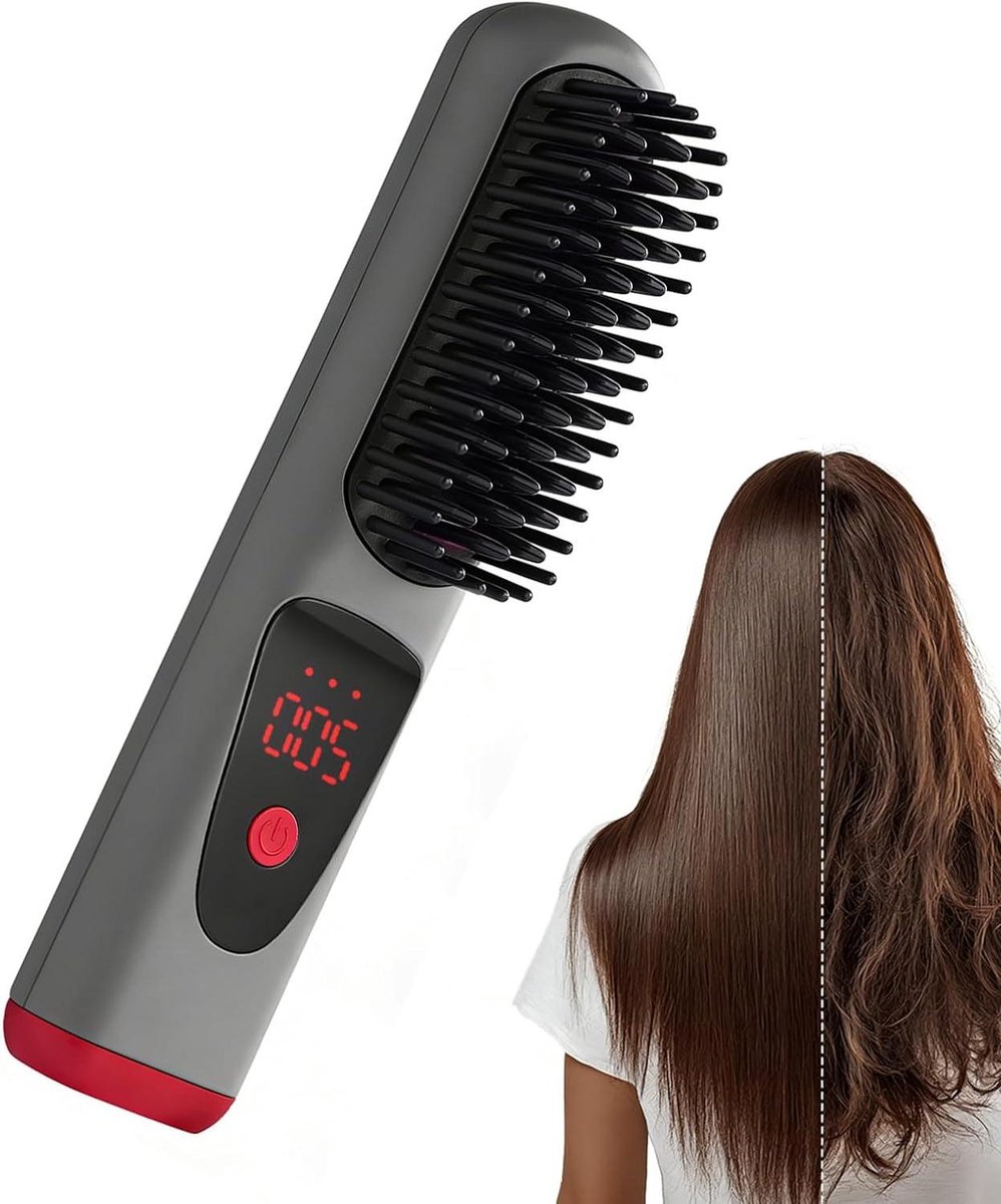 Draagbare Stijltang - Draadloos Haar Gereedschap - Haar Stijlen - Keramische Platen - 19 cm - Wit