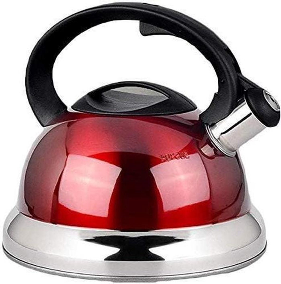 Grote Waterkoker - Theepot Ketel - Water Koken - Fluitend Kookpunt - 3-4 Liter - Zilverkleurig