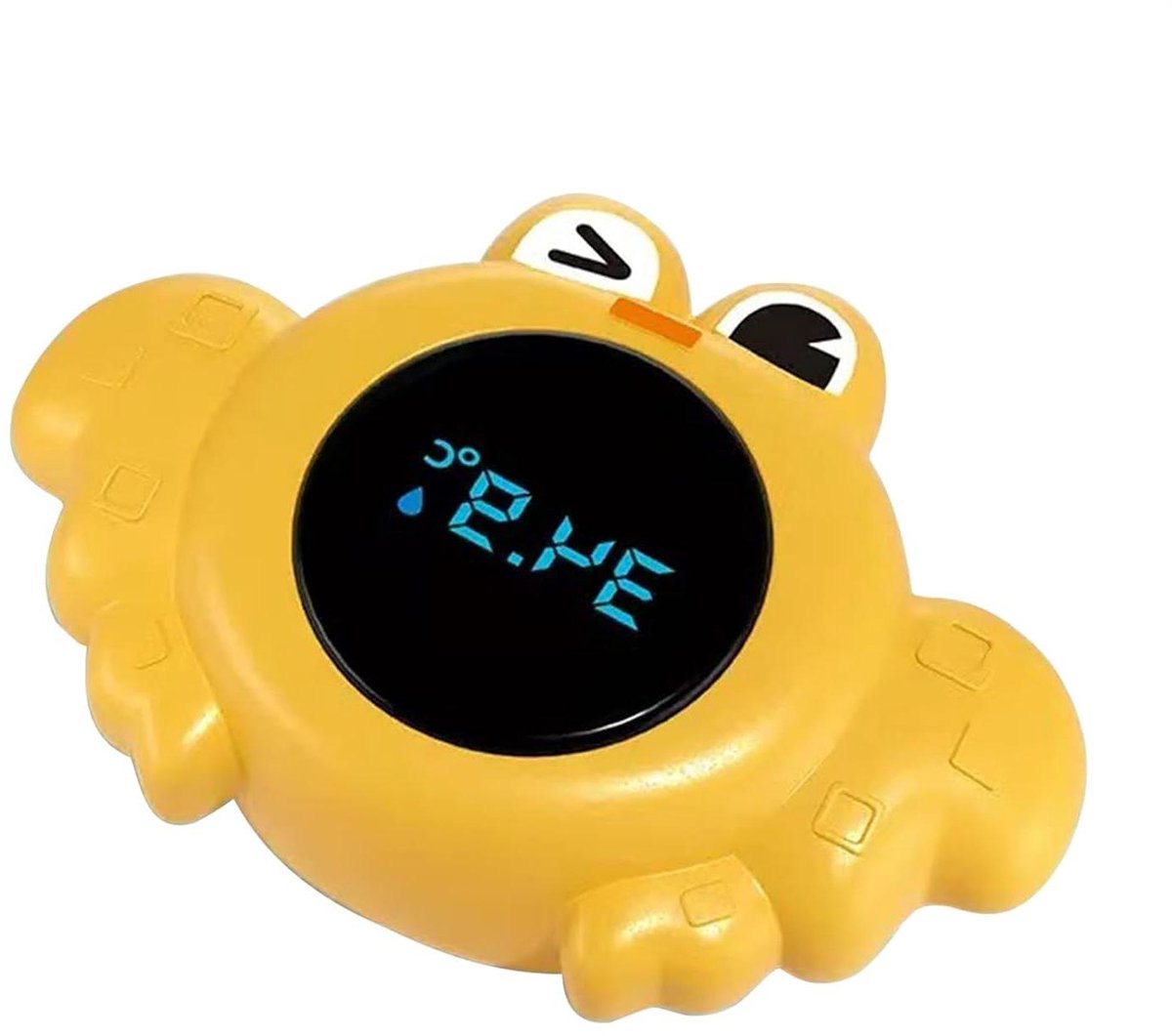 Badthermometer Kinderen - Waterthermometer Baby - Veilig Baden - Realtime Meting - 12 cm - Krab-geel