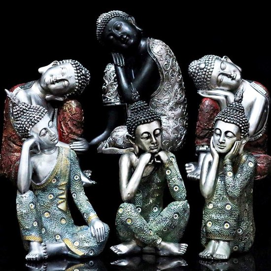 Boeddha Standbeeld - Zittend Boeddha Beeldje - Meditatie Decoratie - Gemaakt van Hars - 174x15x35cm - Niet gespecificeerd — afbeelding 4
