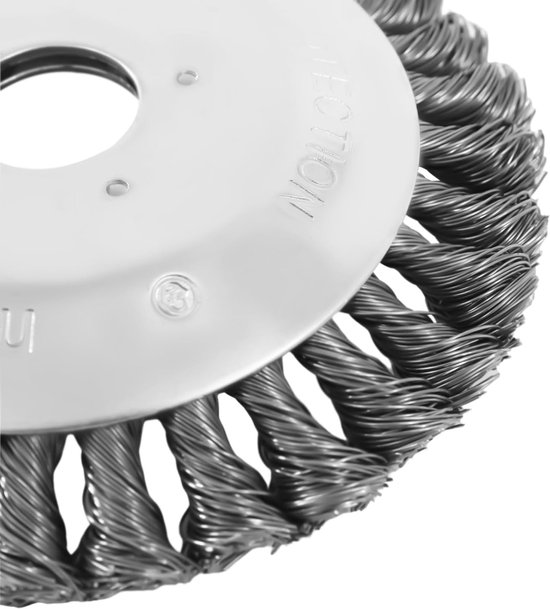 Staaldraad Borstelkop - Onkruidborstel Grastrimmer - Onkruid Verwijderen - Robuuste Mangaanstaal - 15 cm - Zilver — afbeelding 5