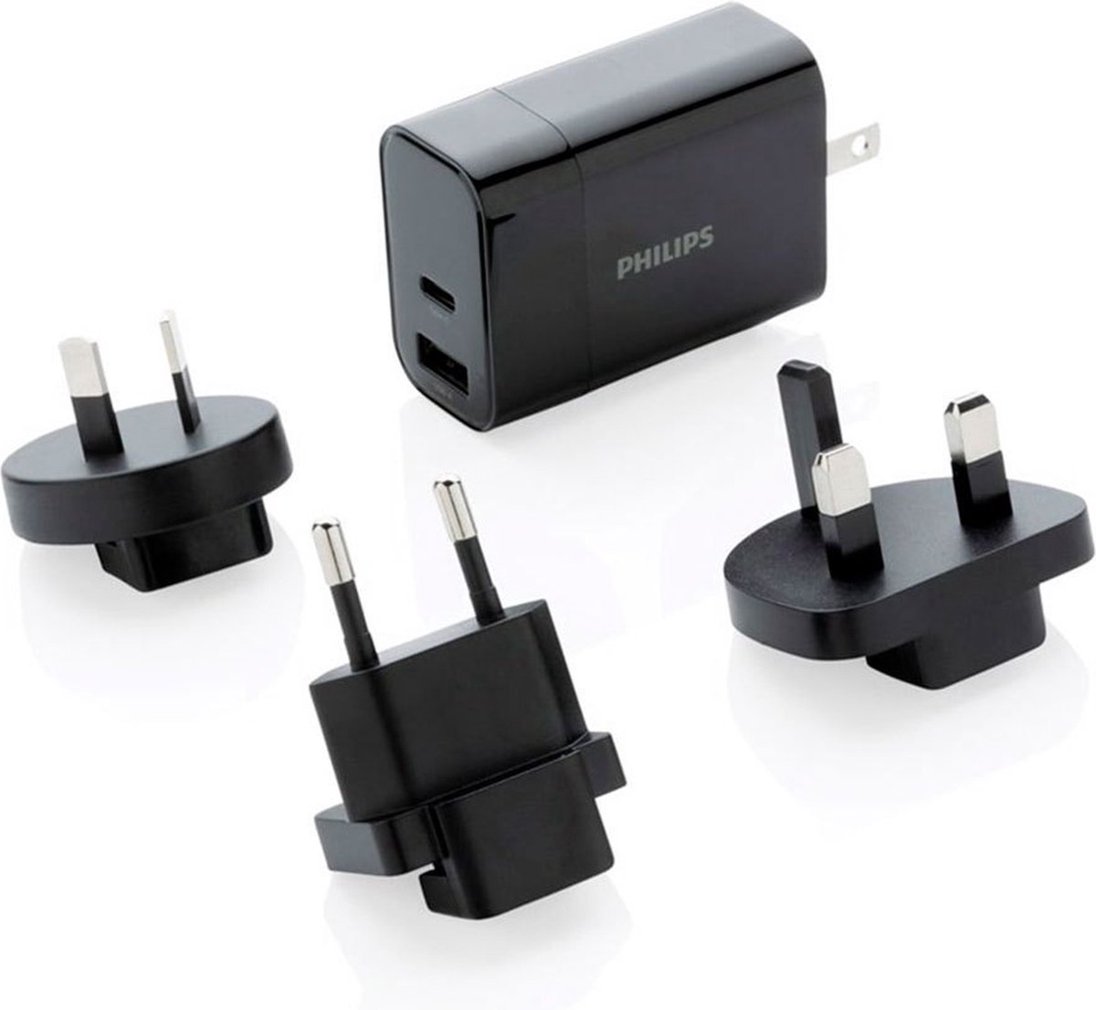 Philips - Ultra fast dual USB Wereldstekker 30W
