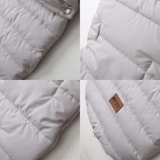 JUMUAO Babyvoetenzak voor baby's, wintervoetenzak voor kinderwagen, babyzitje met ritssluiting, wintervoetenzak, weerbestendig, waterdicht en machinewasbaar, geschikt voor alle kinderwagens (wit) — afbeelding 5