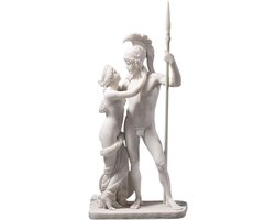 Design Toscano Ares en Aphrodite (Mars en Venus), kunstharsgebonden marmeren figuur