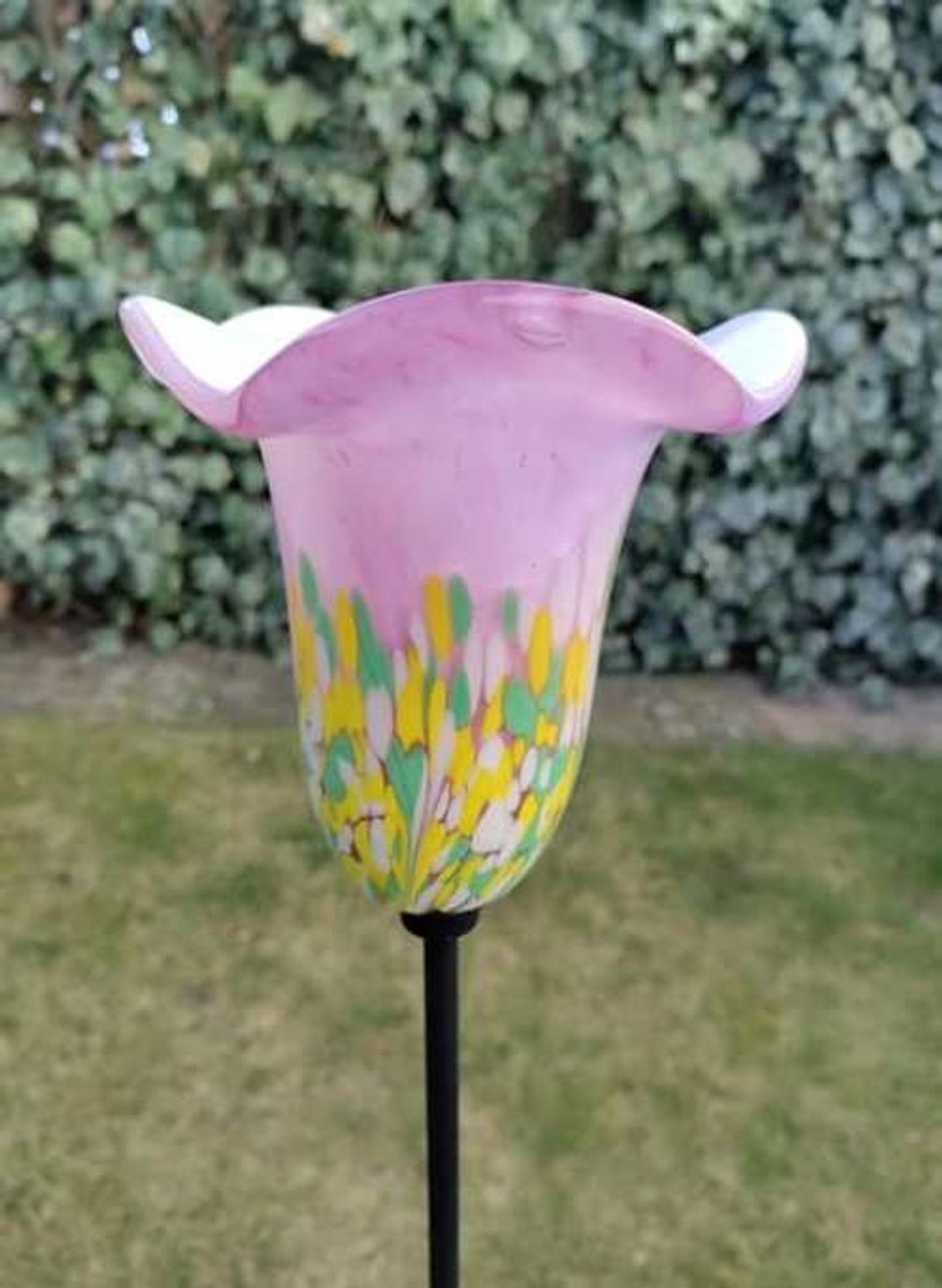 Tuinprikker Aronskelk – Roze Glas – 114 cm